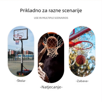 Mreža za koš basketa za ploču, ojačana, materijali: najlon/poliester/polipropilen, viseći tip montaže, kompatibilno s profesionalnim koševima
