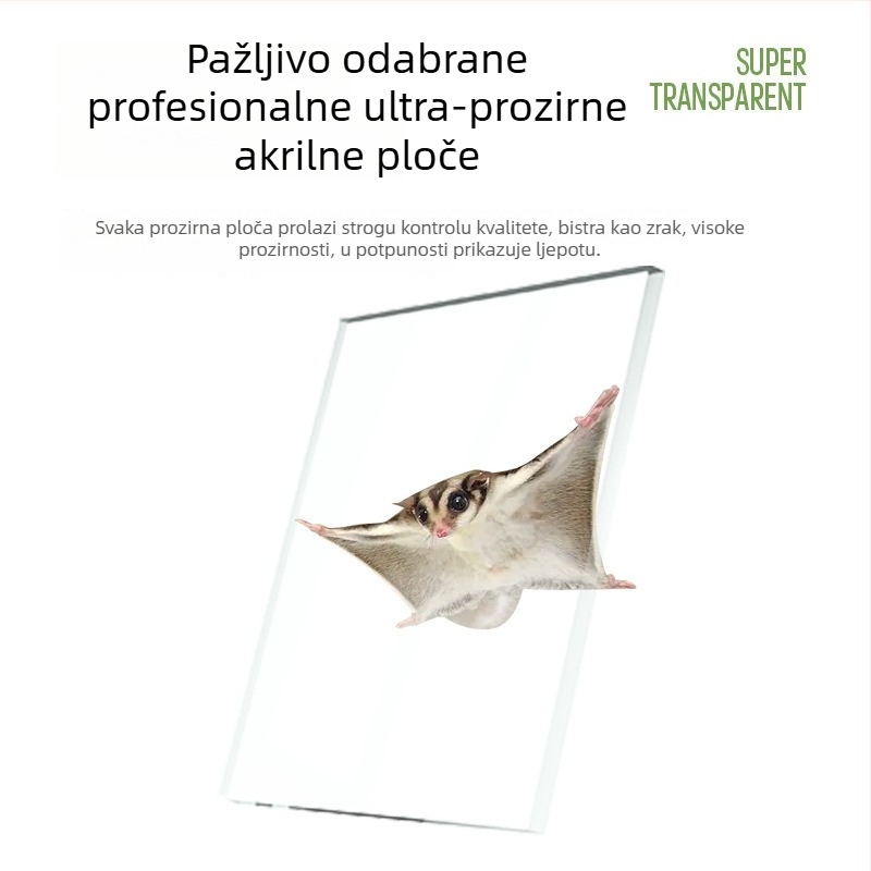 Kavez za Sugar Glider i Squirrel s prozirnim akrilnim panelom za pregled, veliki kavez u stilu vile s granama cvijeća