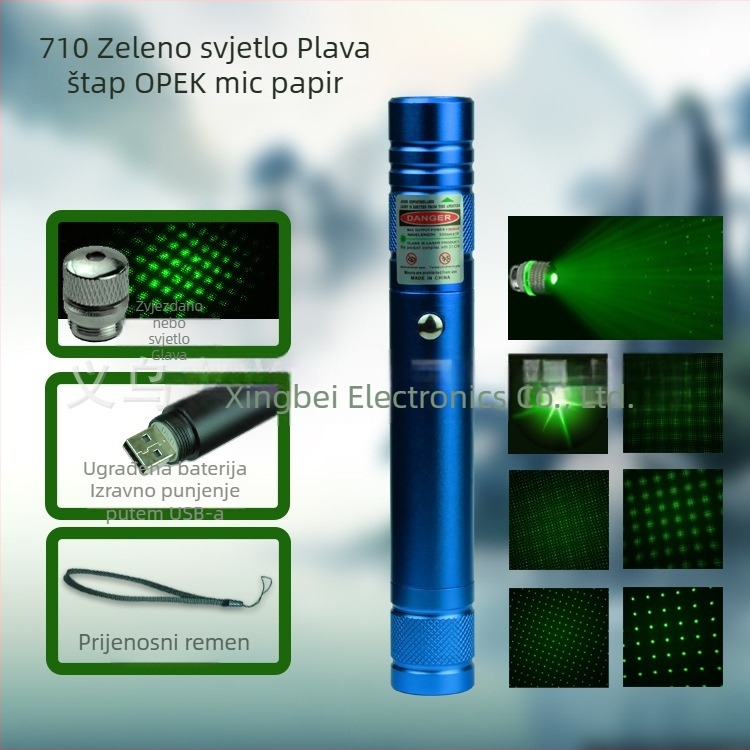 Laser pokazivač u olovci, MTTBCHA, aluminijska legura, Laser710, tisak logotipa