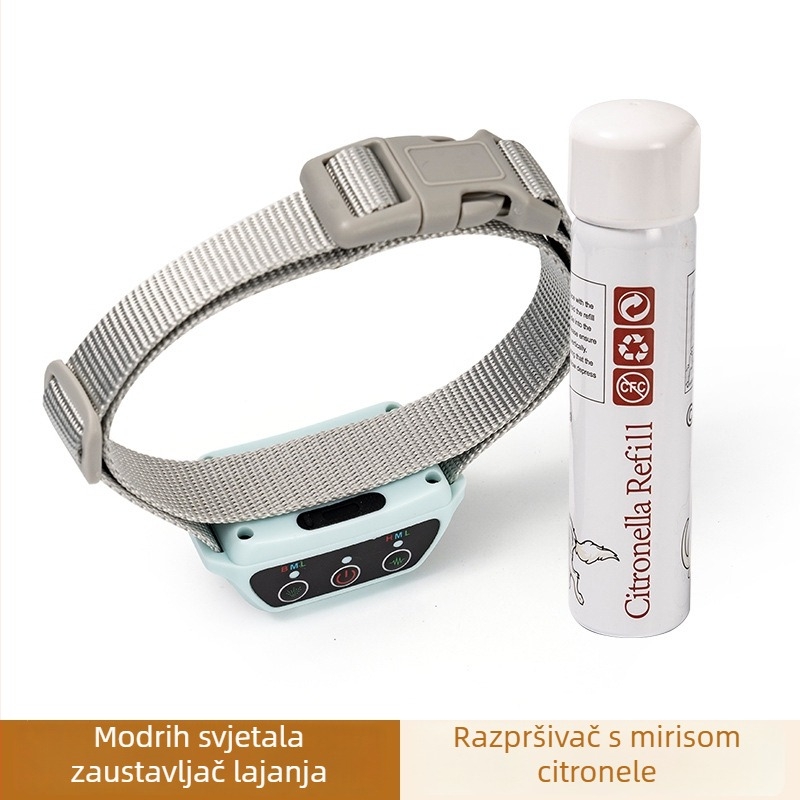 Pametan trening ogrlica za pse s automatskim sprejem za zaustavljanje lajanja (Brand: Peikangqi; Materijal: ABS; Primjenjivo za: Psa; Zvučni signal: Upozorenje prije spreja)