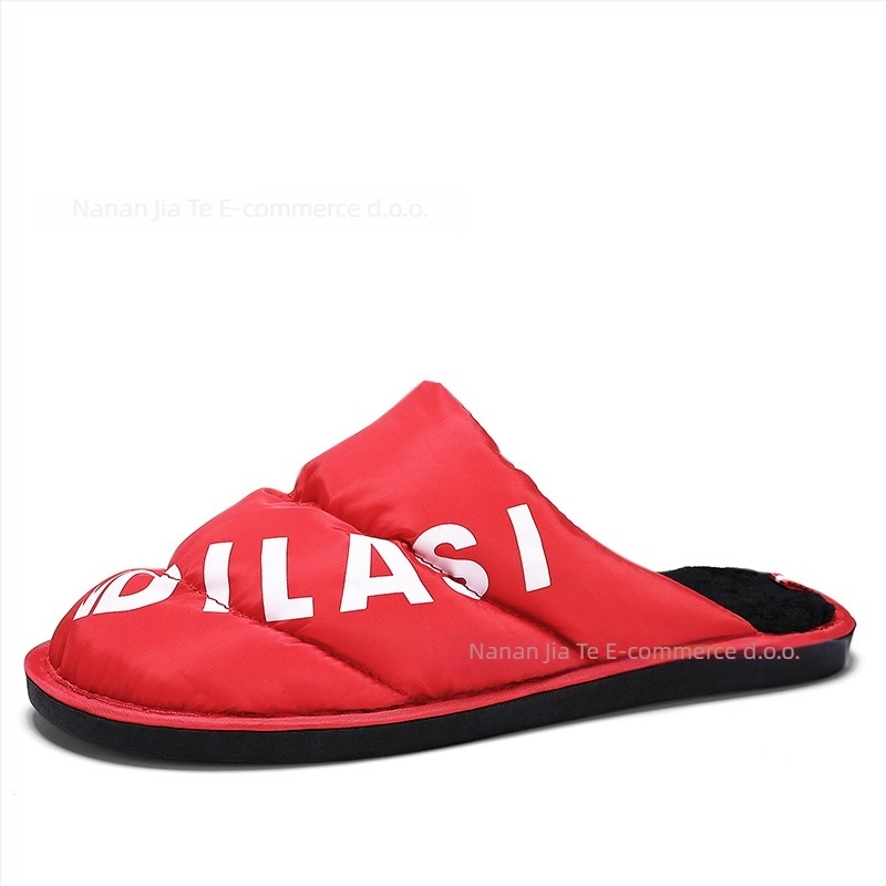 Muške kućne papuče, slip-on, platnene gornje, TPR potplat, šivana izrada, jesen 2025