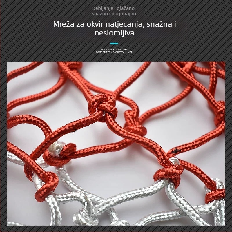 Zidni koš za košarku s najlonskom mrežom, odvojiv, otporan na vanjsku upotrebu, za natjecanja