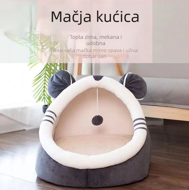 Mačji krevetić, poluzatvoren dizajn; materijal: tkanina; marka Hongsheng pet