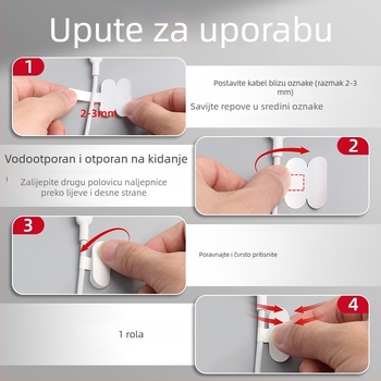 Vodootporna etiketa za kabel, samoljepljivi kraft papir, za ručno označavanje kablova, 100 etiketa