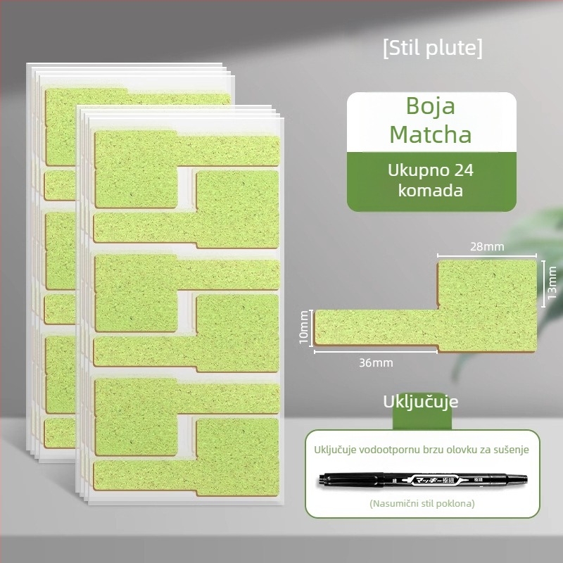 Vodootporna etiketa za kabel, samoljepljivi kraft papir, za ručno označavanje kablova, 100 etiketa