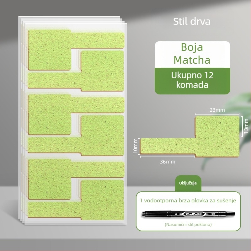 Vodootporna etiketa za kabel, samoljepljivi kraft papir, za ručno označavanje kablova, 100 etiketa