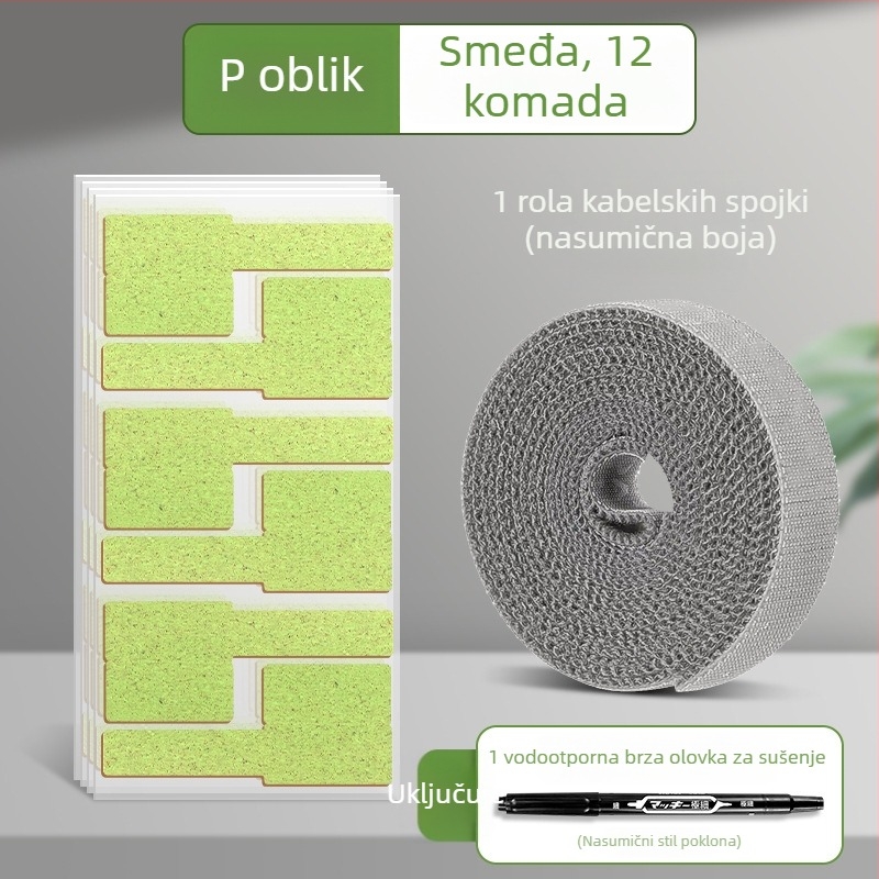 Vodootporna etiketa za kabel, samoljepljivi kraft papir, za ručno označavanje kablova, 100 etiketa