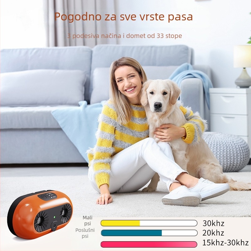 Ultrazvučni uređaj protiv lajanja psa na otvorenom, pametni uređaj za obuku pasa