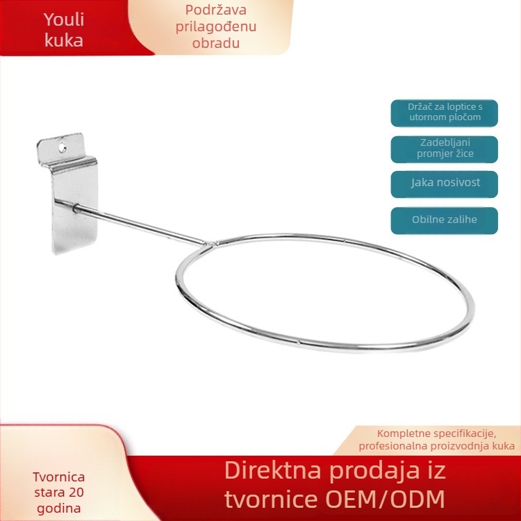 Željezni zidni stalak s elektro-poliranim završetkom, moderan minimalistički dizajn, nosivost 1–3 kg, višenamjenski za izlaganje i skladištenje