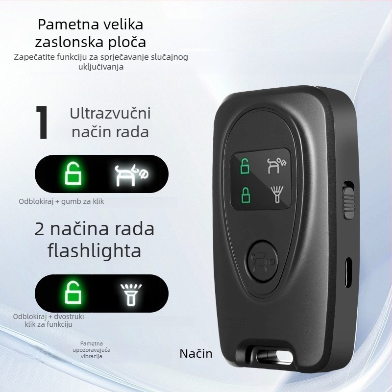 Dvostruki ultrazvučni repelent za pse, uređaj protiv laje, vanjski odvraćivač za pse s lampom (ABS, marka Bin can, za pse, bez uvoza)