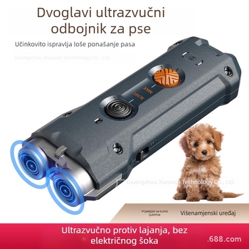 Dvoglavi ultrazvučni trening uređaj za pse, prijenosni, punjivi, DR05