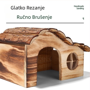 Drvena kućica za hamster, drvena konstrukcija, za hamster, nije uvozena