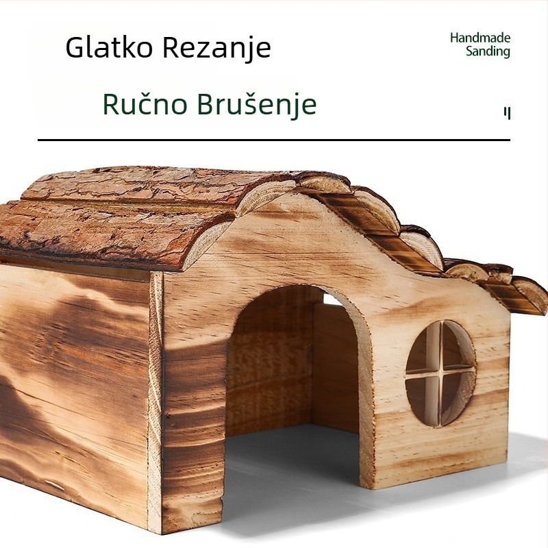 Drvena kućica za hamster, drvena konstrukcija, za hamster, nije uvozena