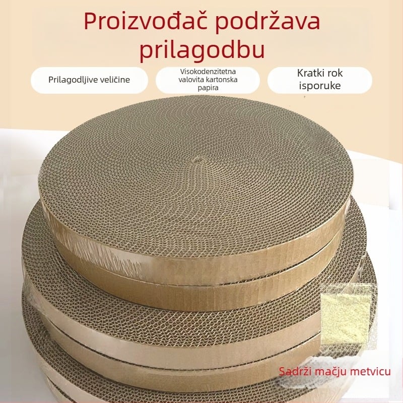 Zamjensko jezgro od valovitog papira za okruglu ploču za grebanje mačaka i mačje gnijezdo