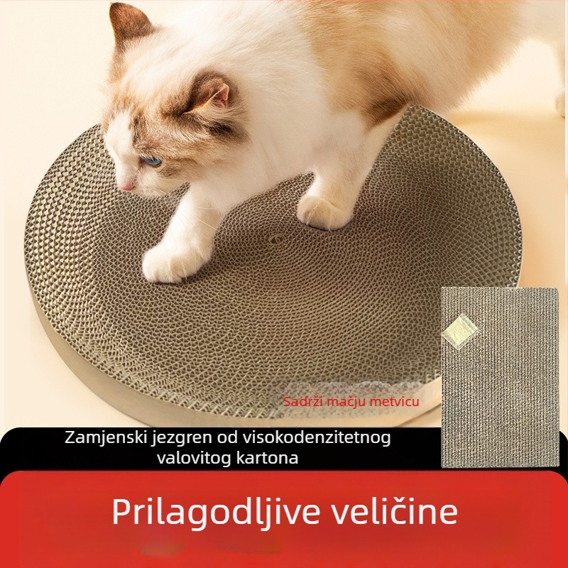 Zamjensko jezgro od valovitog papira za okruglu ploču za grebanje mačaka i mačje gnijezdo