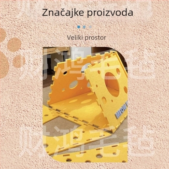 Mačje gnijezdo od filca – poluzatvorenog tipa, za sve sezone, otporno na habanje, s odvojivim dizajnom, za mačke