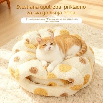 Balun Pet mačje gnijezdo u jurta stilu, topla platna, zatvoren dizajn