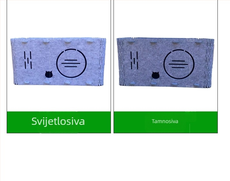 Caihong filc mačje gnijezdo - odvojivo, sklopivo, prozračno; Materijal: filc od poliestera; Za mačke