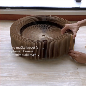 Ploča za grebanje mačaka s gnijezdom, sklopiva, za spavanje, oštrenje kandži, od sisala