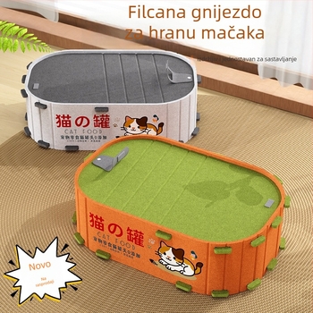 Zatvoreno leglo mačaka od filca, udobno za sve sezone