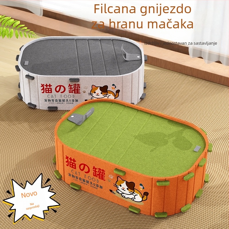 Zatvoreno leglo mačaka od filca, udobno za sve sezone