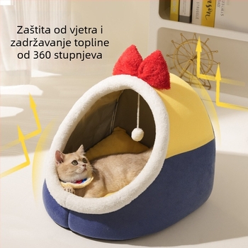 Mačje gnijezdo za sve sezone, poluotvorena sigurna spavaća niša, kućica za mačke — Materijal: PP cotton; Porijeklo: Kina; Brand: Snowball; Pogodno za: mačke; Kategorija: gnijezda za kućne ljubimce