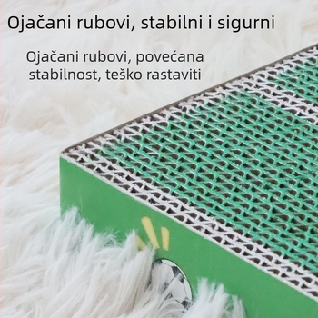 Zidna naljepnica za grebanje mačaka, valoviti papir, crtani stil, paket od 30 komada