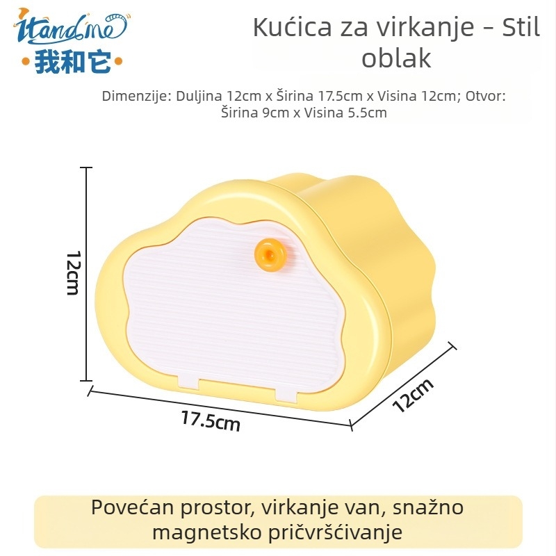 Unutarnje gnijezdo za hamstera s kvadratnim oblikom, otklonjiva konstrukcija, materijal ABS+PP