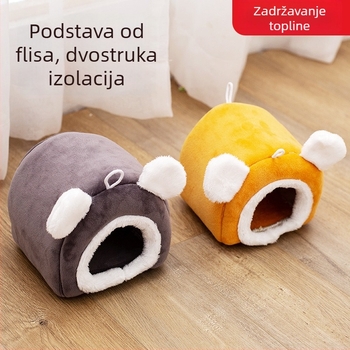 Hamster gnijezdo s debelim velurom unutar, zimna toplina od flanel i PP pamuka