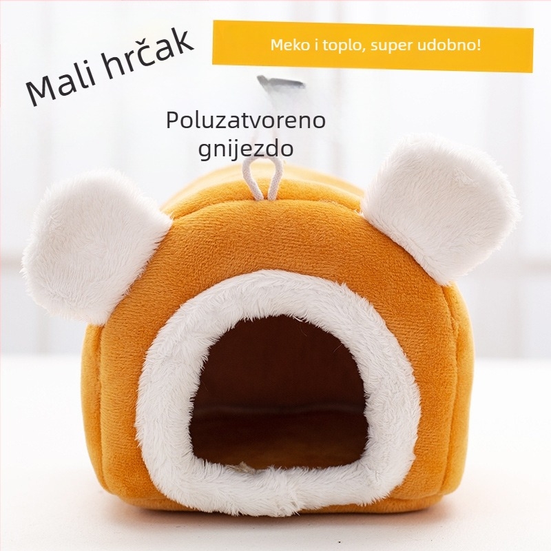Hamster gnijezdo s debelim velurom unutar, zimna toplina od flanel i PP pamuka