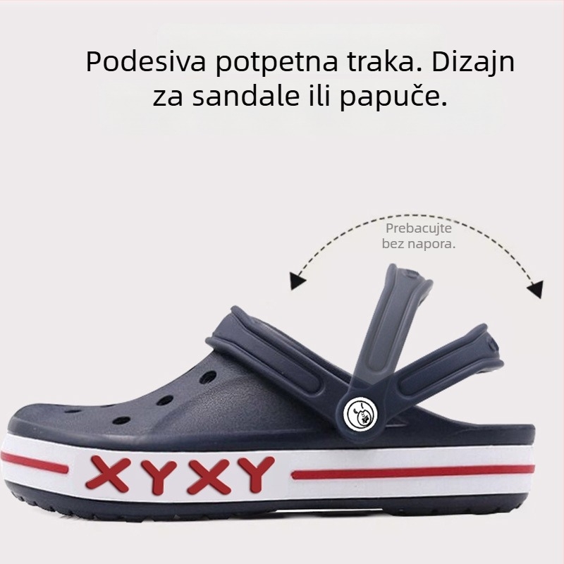 Carosky muške EVA sandale s Baotou Toe – EVA gornji dio, EVA đon, 4 cm peta, prozračne, ugravirano, ljeto