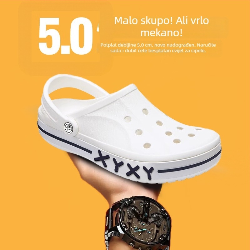 Carosky muške EVA sandale s Baotou Toe – EVA gornji dio, EVA đon, 4 cm peta, prozračne, ugravirano, ljeto