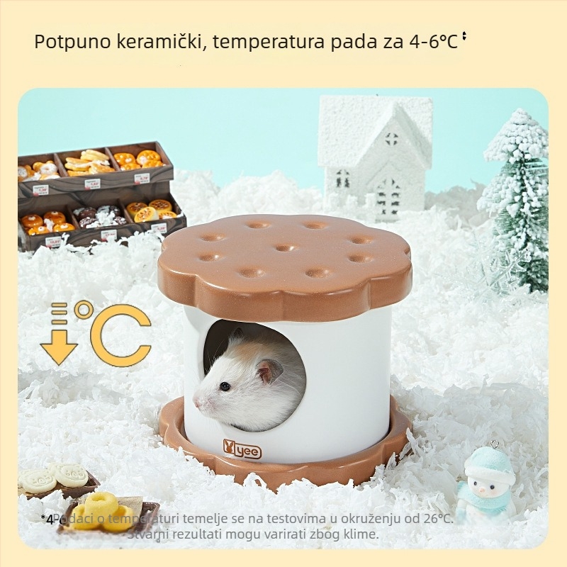Keramičko gnijezdo za hamster, marka Yee, pogodno za sve sezone (Materijal: keramika; Marka: Yee; Sezone: sve; Namijenjeno: hamster)