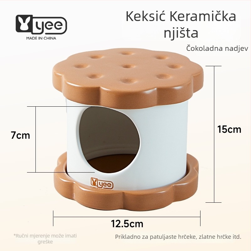 Keramičko gnijezdo za hamster, marka Yee, pogodno za sve sezone (Materijal: keramika; Marka: Yee; Sezone: sve; Namijenjeno: hamster)