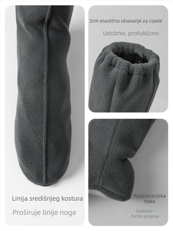Baletne plesne cipele – unisex, PU đon, fleece podstava, pogodne za zimu, proljeće i jesen