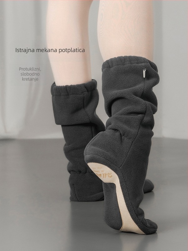 Baletne plesne cipele – unisex, PU đon, fleece podstava, pogodne za zimu, proljeće i jesen