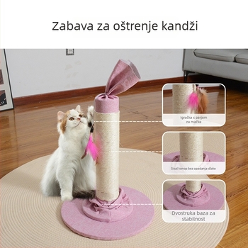Penjački okvir za mačke sa grebalicom, materijal sisal, brend Shengze, model MH65, pogodno za velike mačke.