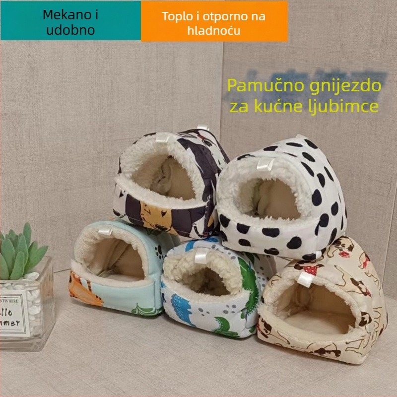 Hamsterovo pamučno gnijezdo, zimna toplina, viseće gnijezdo za spavanje