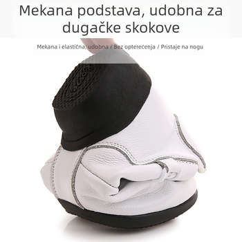 Ženske kožne cipele za kvadratni ples za moderan ples, niski pet 1–3 cm, gumena potplata, otporne na habanje