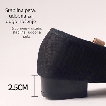 Plesne cipele – gornji dio od platna, kožna potplata, odrasla žena, moderni i latinski ples, Model 4703