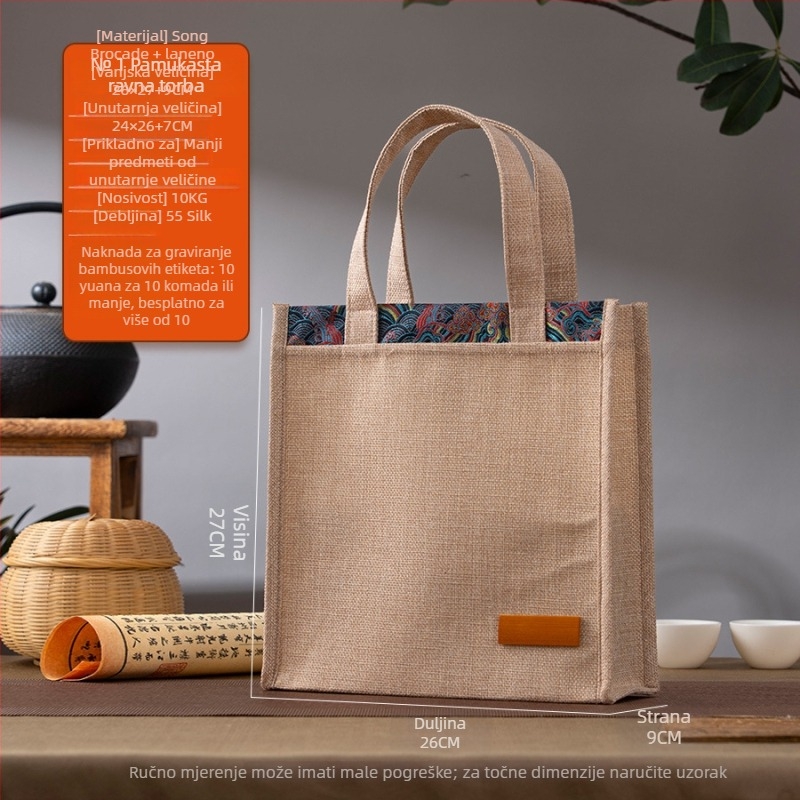 Pamukasta darovna vrećica za čaj, platnena torba, mogućnost prilagodbe, tiskanje logotipa dostupno