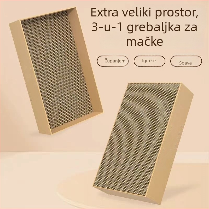 Melody ploča za grebanje mačaka od valovitog papira - minimalističkog stila, pakiranje 1 kom
