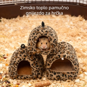 Zimsko gnijezdo za hamstere — zatvoreni topli sklonište za male kućne ljubimce, izdržljiva pamučna kućica, nordijski stil