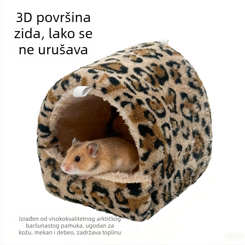 Zimsko gnijezdo za hamstere — zatvoreni topli sklonište za male kućne ljubimce, izdržljiva pamučna kućica, nordijski stil