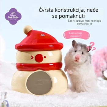 Keramičko skrovište za hrčka s motivom snješka (Materijal: keramika; Podrijetlo: Kina; Uvoz: Ne; Marka: Close to the ear; Kategorija: hrana za kućne ljubimce)
