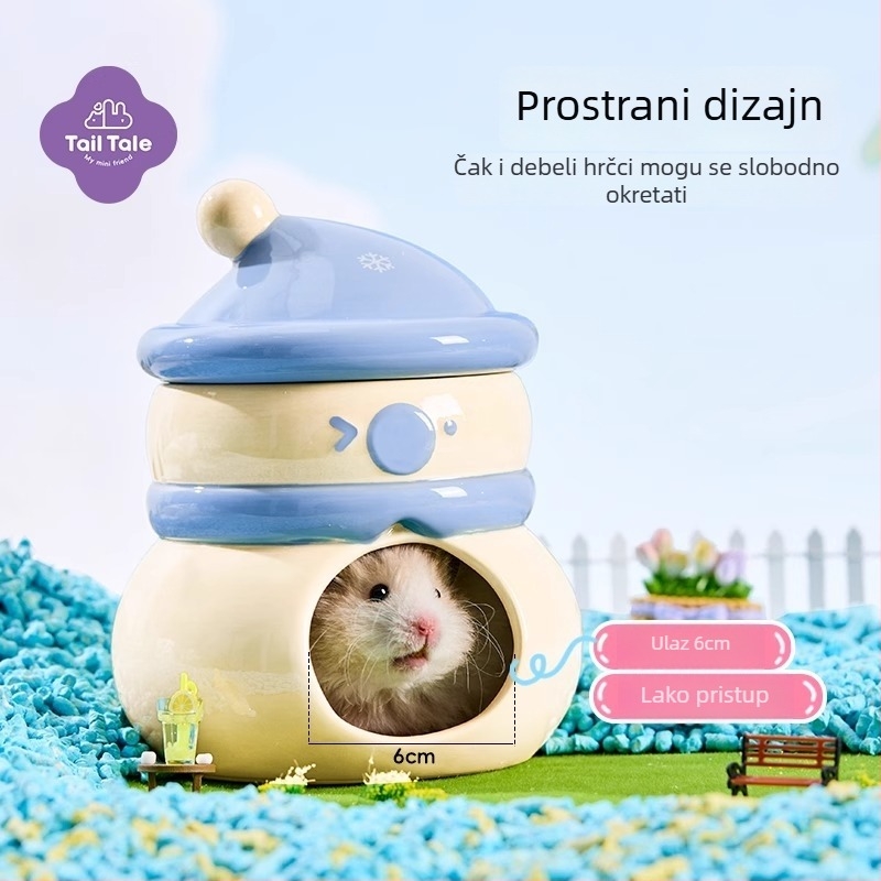 Keramičko skrovište za hrčka s motivom snješka (Materijal: keramika; Podrijetlo: Kina; Uvoz: Ne; Marka: Close to the ear; Kategorija: hrana za kućne ljubimce)