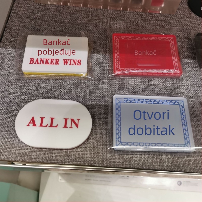 Akrilni poker žetoni, prilagodljivo obrada, specifikacija žetona 70, pakiranje 100 kom., podrijetlo Dongguan, Guangdong