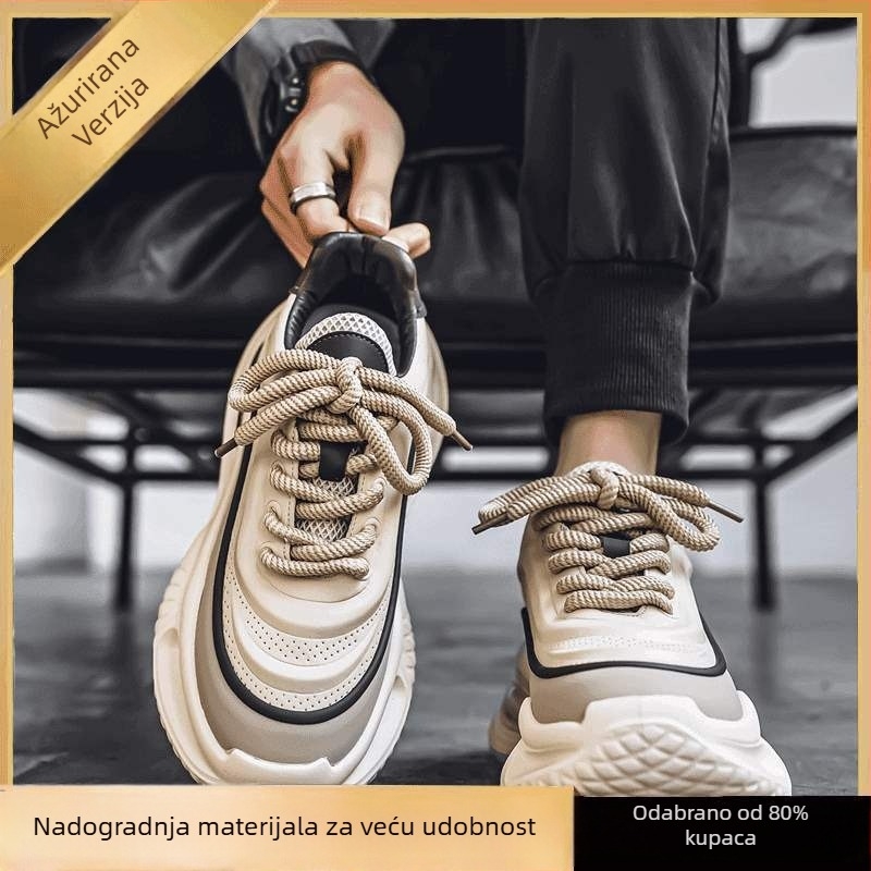 Muške casual tenisice za trčanje - korejski stil, otvoreni prst, gumeni potplat, niski gležanj, plosnata peta