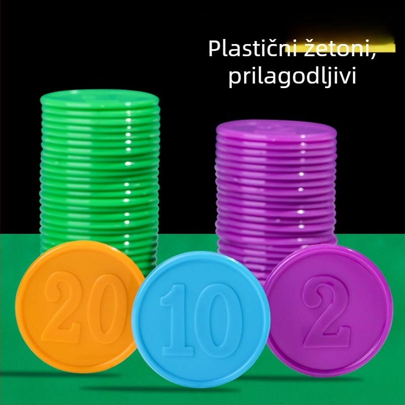 Prilagodljivi 38 mm PS žetoni za poker i Mahjong – otporni plastični novčići