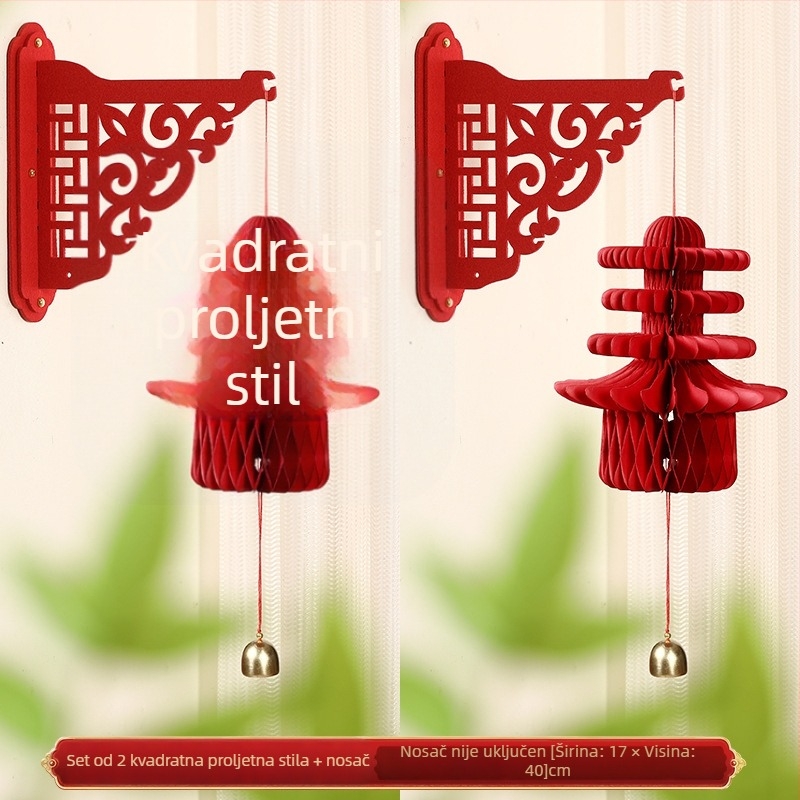 Viseći lanterna s 3D proljetnim znakom i kuglom pčelinjeg saća, geometrijski uzorak, brend Happy togethers